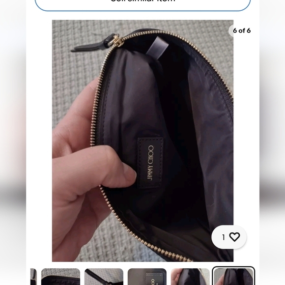 Jimmy Choo Cosmetic satin like pouch NWT authentic - Picture 5 of 5